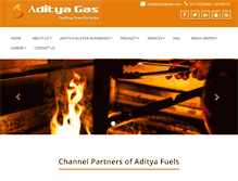 Tablet Screenshot of adityafuels.com